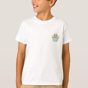 Chibi Vitlockig Pojke i en Blå Badkar Barn T Shirt