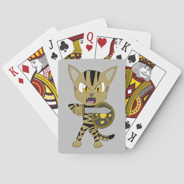 Chibi Warrior Cat Casinokort (Baksidan)