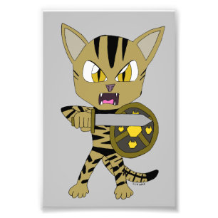 Chibi Warrior Cat Fototryck