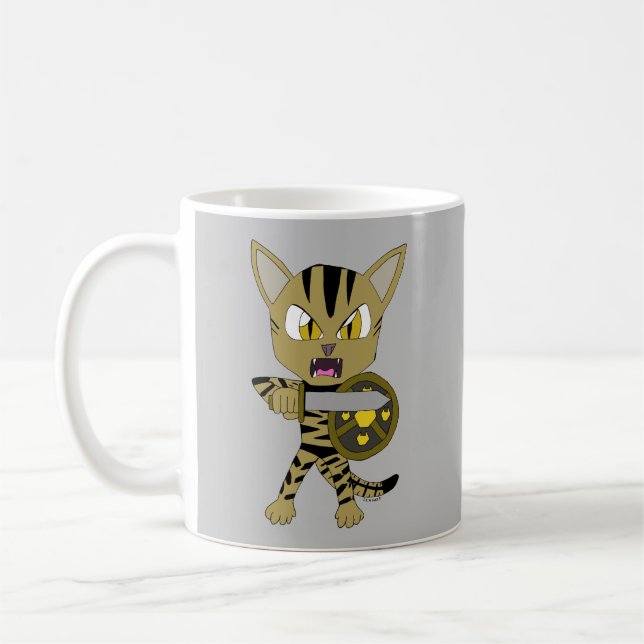 Chibi Warrior Cat Kaffemugg (Vänster)