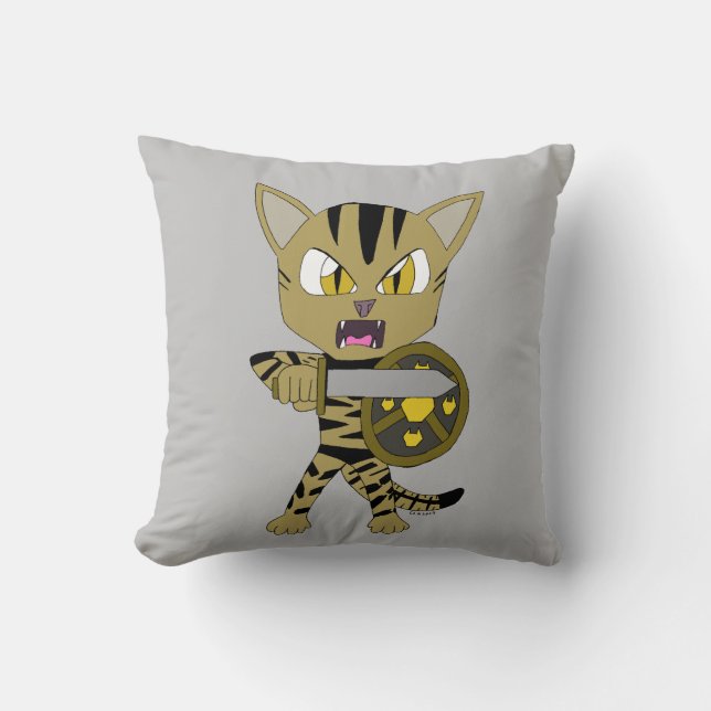 Chibi Warrior Cat Kudde (Framsida)