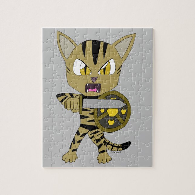 Chibi Warrior Katt Pussel (Vertikal)