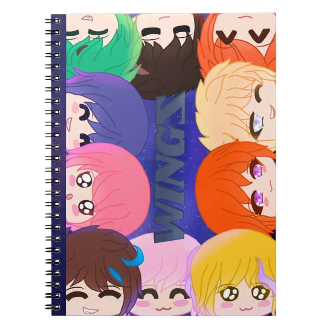 Chibi Wingz Spiral Photo Notebook Anteckningsbok (Framsidan)