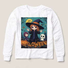 Chibi Witch Halloween Design T Shirt