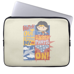 Chibi Woman Jag har min smutsiga Byxor! Laptop Fodral