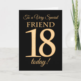 Chic 18:e Guld-effekten på svart för fredag Kort