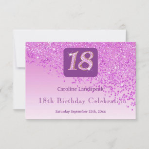 Chic 18 Rosa Glitter OSA vid födelsedag