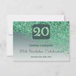 Chic 20 Glitter OSA vid Gröntens födelsedag Kort