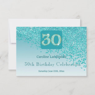 Chic 30 OSA vid blått Glitter Kort