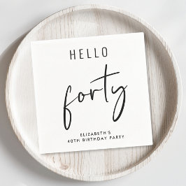 Chic 40:e födelsedagen Party Pappersservett