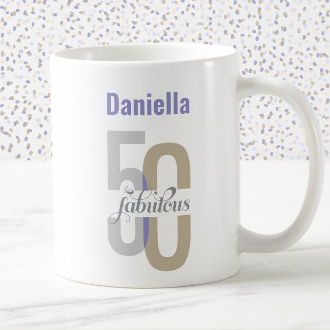 Chic 50:e Personligen på födelsedag Kaffemugg (Skapare uppladdad)