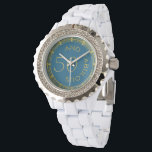 Chic 50 och Fabulous Blue Guld Glittery 50:e Armbandsur<br><div class="desc">Med dagens faux guld glitter linjer och ord 50 och fantastiska kurvformade kring ansikte i klockan är detta perfektens gåva till den kvinna som firar 50-årsdagen. Dramatisk och modern. En snyggt letar efter kvinnan som är stolt över att vara femtio.</div>