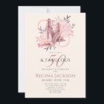 Chic 50 och fantastiska dansskor födelsedagsfest inbjudningar<br><div class="desc">En elegant chic 50 och fantastisk 50-års födelsedagsinbjudan med elegant typografi med rosa högklackade dansskor,  blommor och en pärlhalsband integrerad i designen.</div>