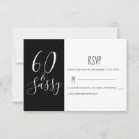 Chic 60 Sassy Black White 60 födelsedagar