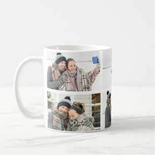 Chic 6 fotokollage lägger till ditt eget foto mug kaffemugg