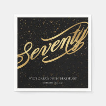Chic 70:e konfetti-kalligrafi Guld Black