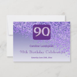 Chic 90 Lila Glitter OSA vid födelsedag Kort