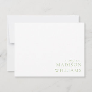Chic A Note from Script Typography Grönt Note Card Anteckningskort