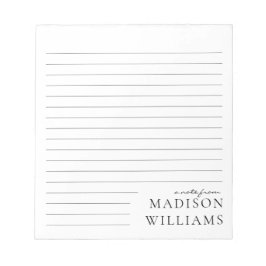 Chic A Note From Script Typography Lined Notepads Anteckningsblock