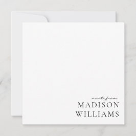 Chic A Note from Script Typography Note Card Anteckningskort