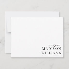 Chic A Note from Script Typography Note Card Anteckningskort