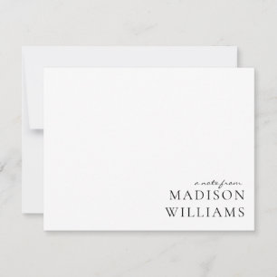 Chic A Note from Script Typography Note Card Anteckningskort