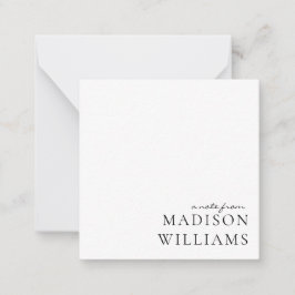 Chic A Note from Script Typography Note Card Anteckningskort