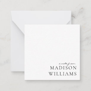 Chic A Note from Script Typography Note Card Anteckningskort