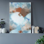 Chic Abstract Industrial Fusion Paint Art Pattern Poster<br><div class="desc">Beautiful contemporary sienna and dark brown, taupe beige, teal and slate blue, white, and gray colored masculine geometric brush strokes paint art pattern. Ornate, elegant, stylish and eclectic colorful design for the artistic interior designer, the artsy décor decorator, popular hip trendsetter, vintage retro art style or abstract digital geometric motif...</div>