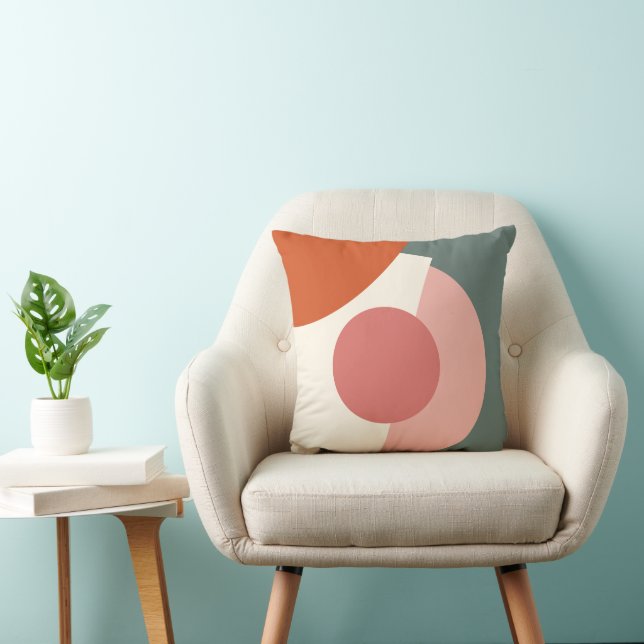 Chic Abstrakt Geometric Circles Mosaic Art Mönster Kudde (Stol)