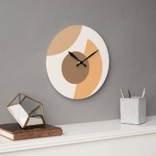 Chic Abstrakt Geometric Circles Mosaic Art Mönster Stor Klocka