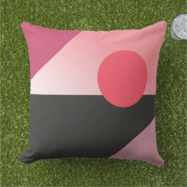Chic Abstrakt Geometric rosa Circles Art Mönster Kudde