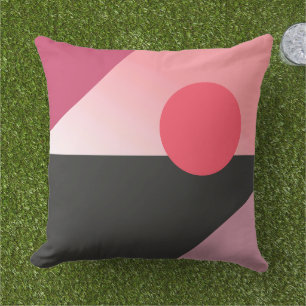 Chic Abstrakt Geometric rosa Circles Art Mönster Kudde