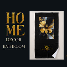 chic abstrakt svart guld blommigt