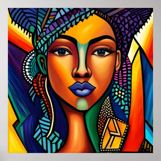Chic Afro Queen Poster