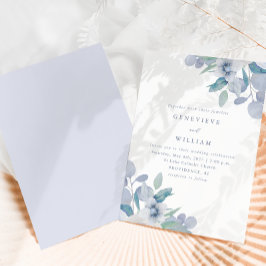 Chic Airy Blue Blommigt Bouquet Bröllop