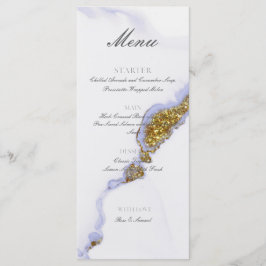 Chic Alcohol Bläck Handmade Glitter Guld Flat Menu Meny