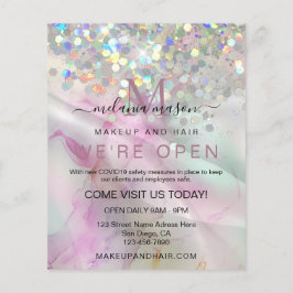 Chic Alcohol Bläck Makeup Artist HoloGraph Glitter Flygblad