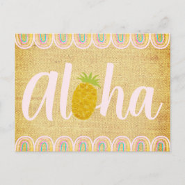  Chic Aloha Pineapple Inbjudan Vykort