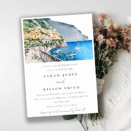 Chic Amalfi Kusten Italien liggande morgon efter Inbjudningar