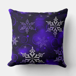 Chic Amethyst Lila Snowflake Motif Kudde