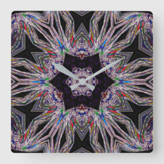 Chic Ametystutformning Akrylväggslås Fyrkantig Klocka