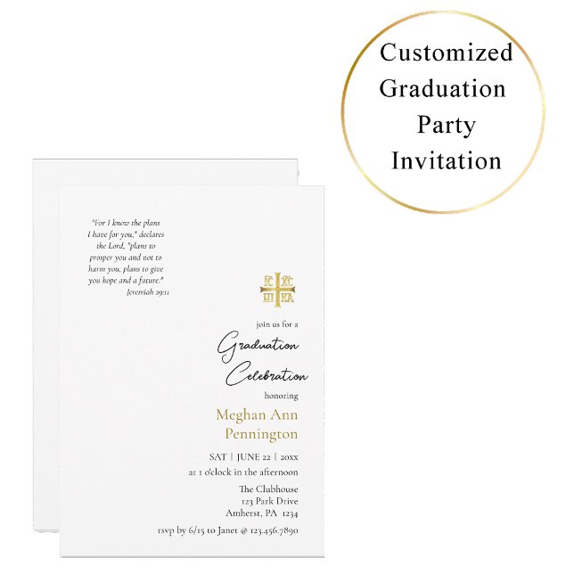Chic and Simple Orthodox 2026 Graduation Party Inbjudningar (Skapare uppladdad)