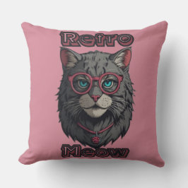 Chic Anime Grått Cat Logotyp för Fläkt Kudde