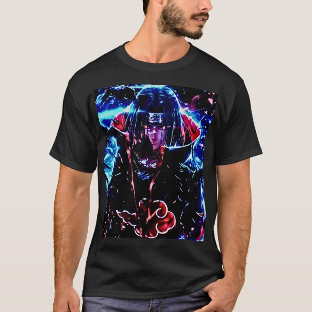 "Chic Anime Print Tee: Vibrant Art Edition" T Shirt (Framsida)
