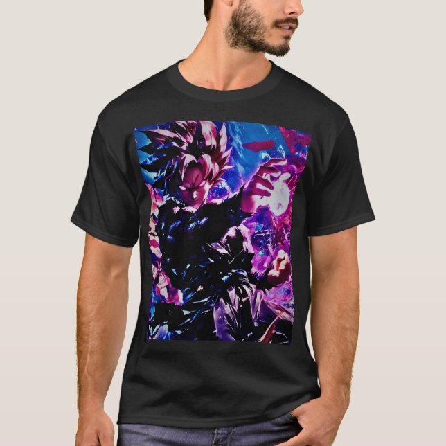 "Chic Anime Print Tee: Vibrant Art Edition" T Shirt (Framsida)