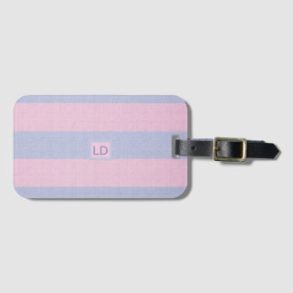 Chic Anpassade Candy Rosa & Himmel Blue Bagagebricka