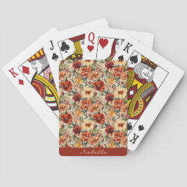Chic Anpassningsbar Blommönstret Vattenfärg Casinokort