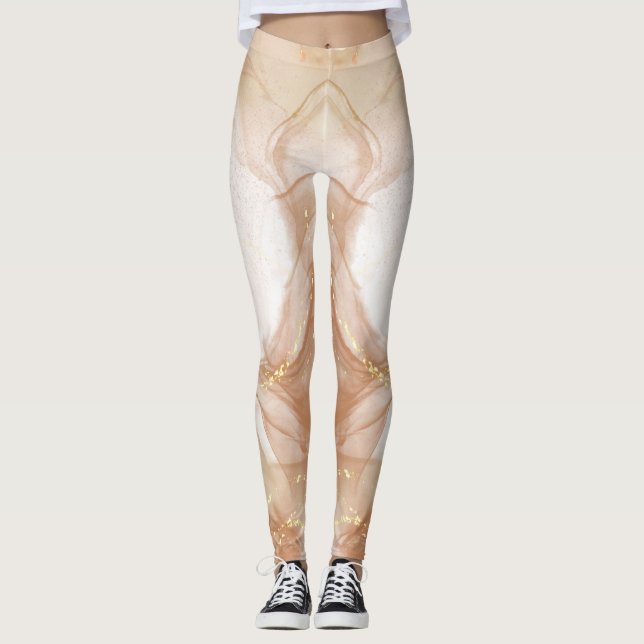 Chic Anpassningsbar Branded Honeycomb Patternings Leggings (Framsida)