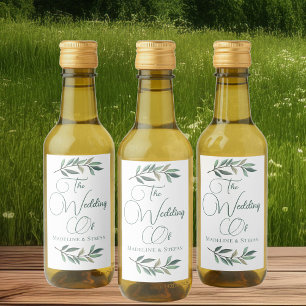 Chic Anpassningsbar Eucalyptus Löv Botanical Bröll Vinetikett